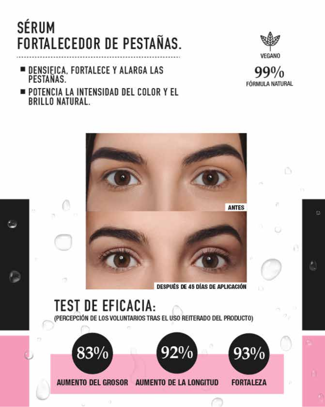 Serum de Crecimiento de Pestañas y Cejas PEPTIDE T98 Tahe