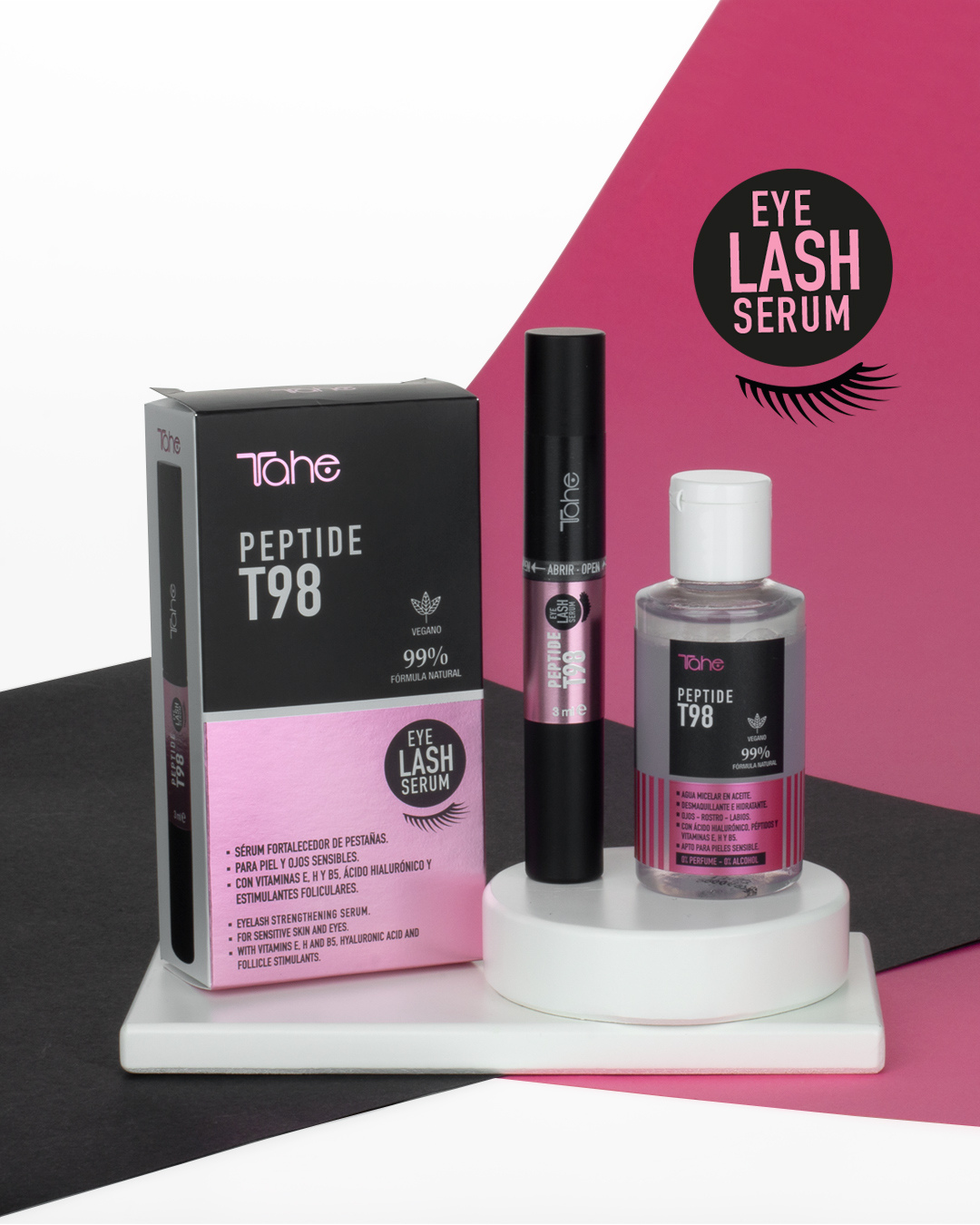 Serum de Crecimiento de Pestañas y Cejas PEPTIDE T98 Tahe